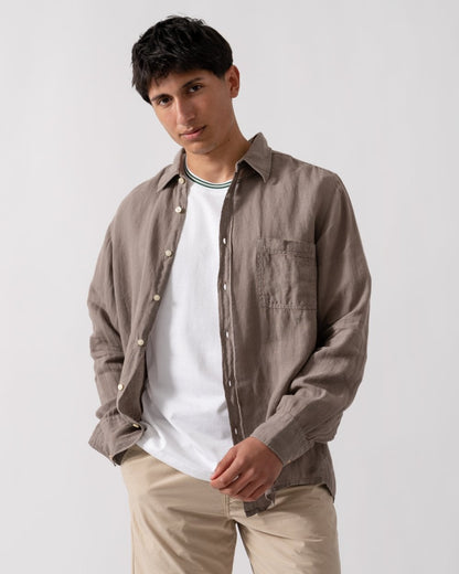 BOSS Orange Relegant 6 Mens Long Sleeve Shirt 50537381 - Open Beige 294