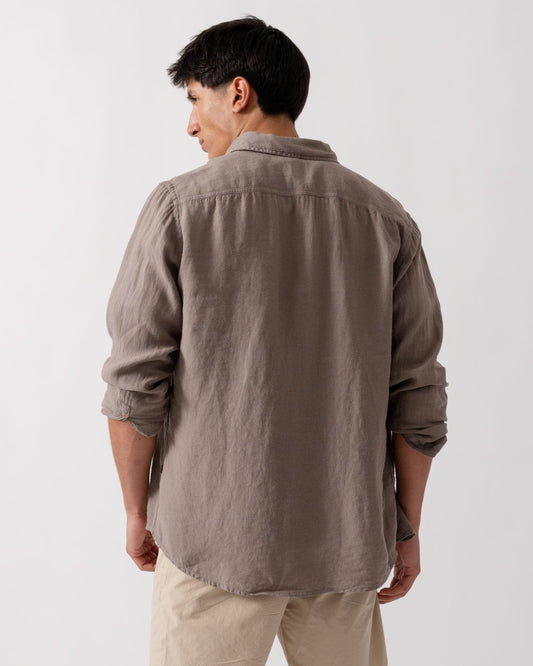 BOSS Orange Relegant 6 Mens Long Sleeve Shirt 50537381 - Open Beige 294