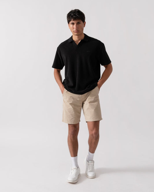 BOSS Orange Doubletowel Mens Polo Shirt - Black 001