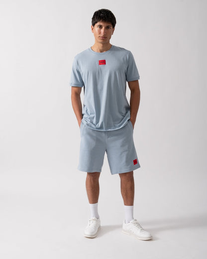 HUGO Diragolino212 Label Logo Mens T-Shirt - Open Blue 483