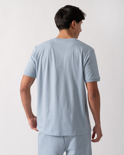 HUGO Diragolino212 Label Logo Mens T-Shirt - Open Blue 483