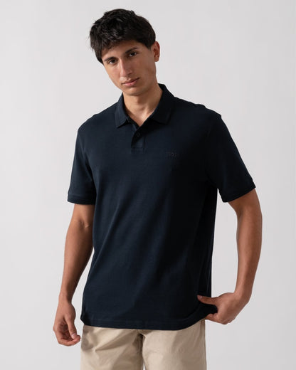 BOSS Orange Pe Interlock Mens Polo Shirt with Logo Print