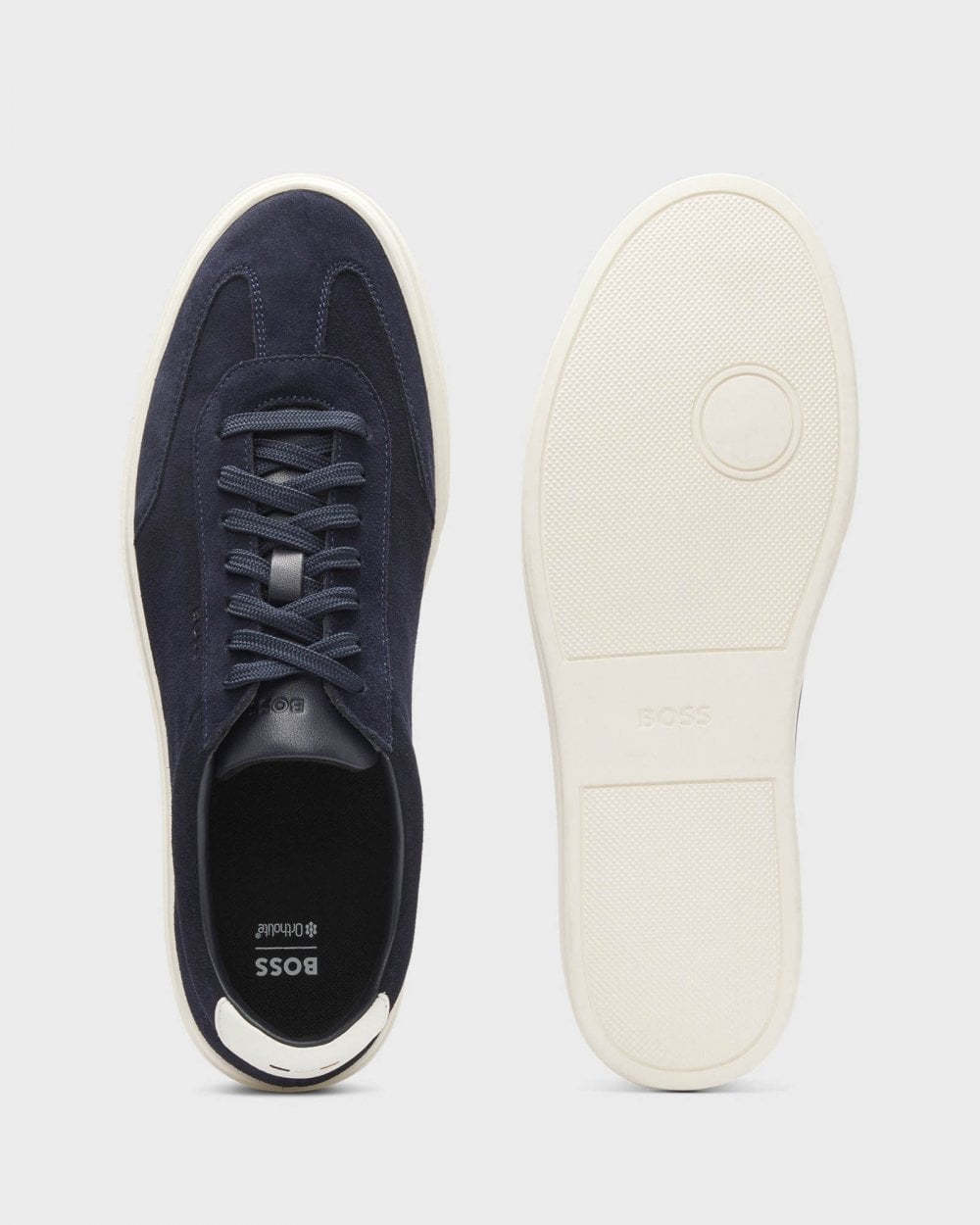 BOSS Orange Kieran Mens Suede Trainers with Rubber Sole