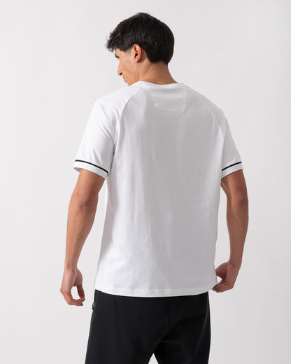 BOSS Green Tee Rib AC Mens T-Shirts - White 100