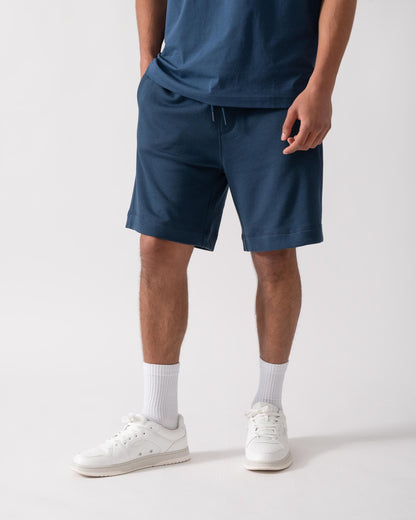 BOSS Orange Sewalk Mens Cotton-Terry Shorts With Logo Badge