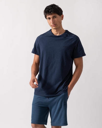 HUGO HUGO LIAM Mens Crew Neck T-Shirt with Logo Tape