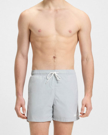 HUGO HAITI Mens Fully Lined Swim Shorts with Contrast Logo
