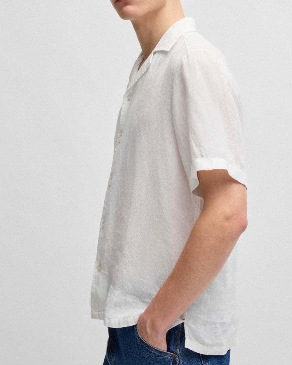 BOSS Orange BOSS Orange Rayer Mens Short Sleeve Linen Shirt