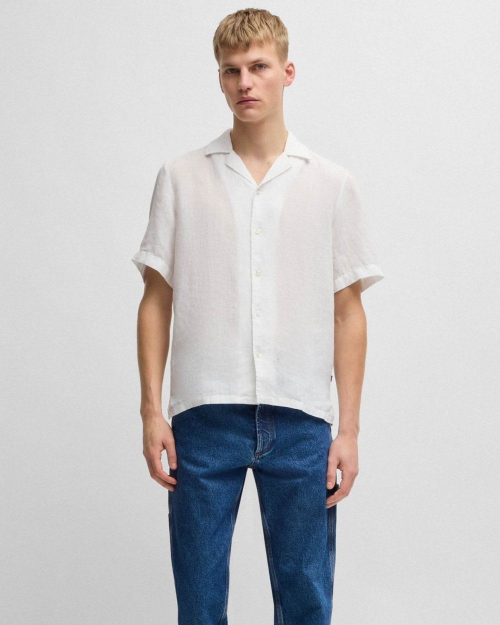BOSS Orange BOSS Orange Rayer Mens Short Sleeve Linen Shirt