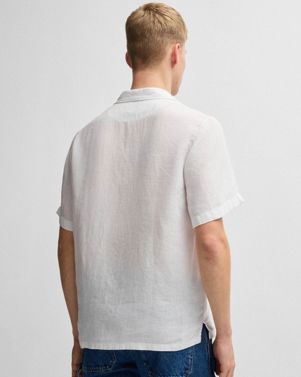 BOSS Orange BOSS Orange Rayer Mens Short Sleeve Linen Shirt