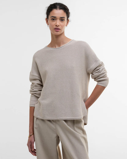 Barbour Marine Womens Jumper - Light Sand
