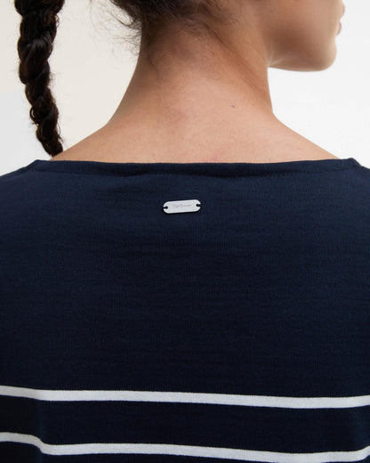 Barbour Hawkins Womens Striped Long-Sleeved T-Shirt - Navy Stripe NY74