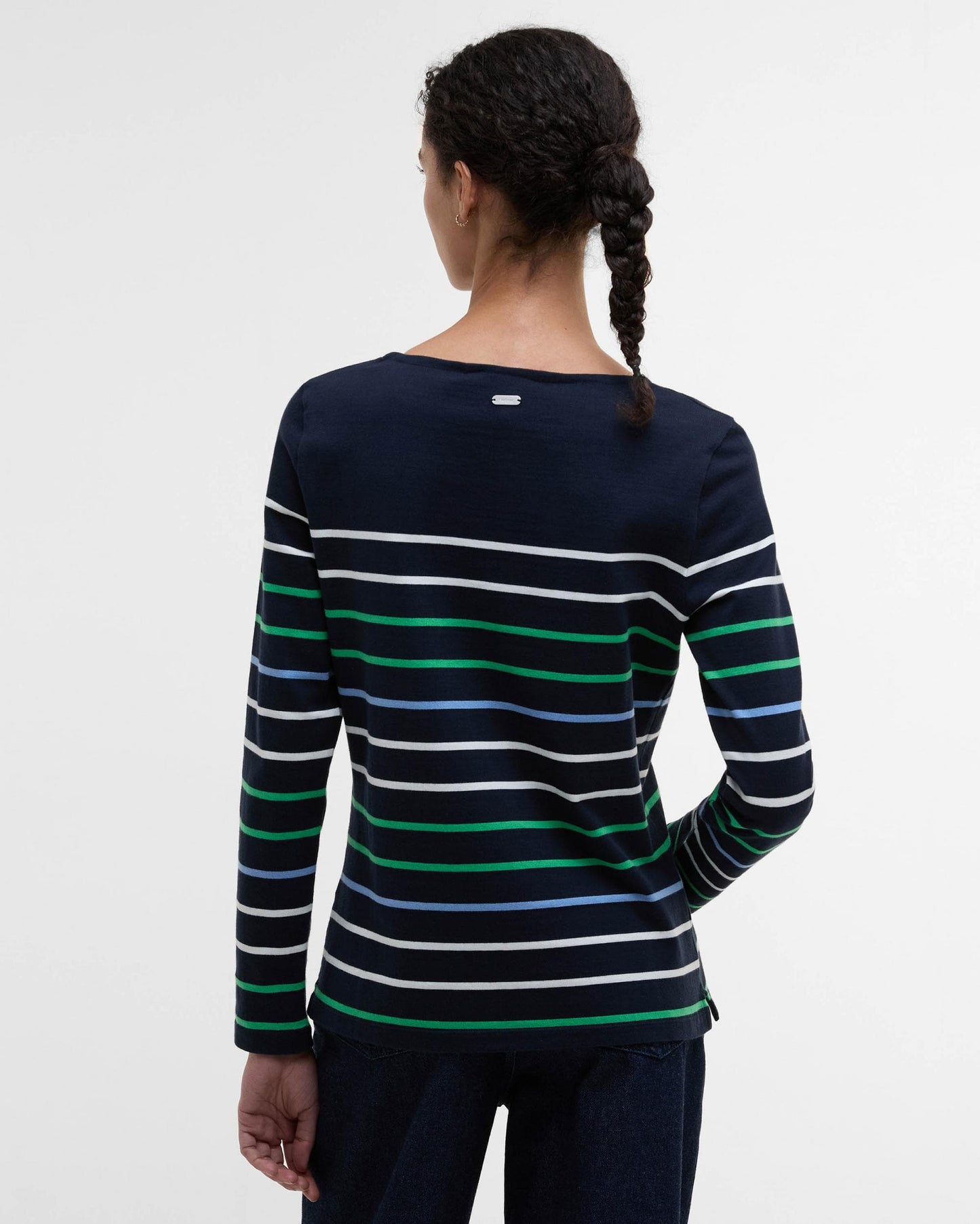 Barbour Hawkins Womens Striped Long-Sleeved T-Shirt - Navy Stripe NY74
