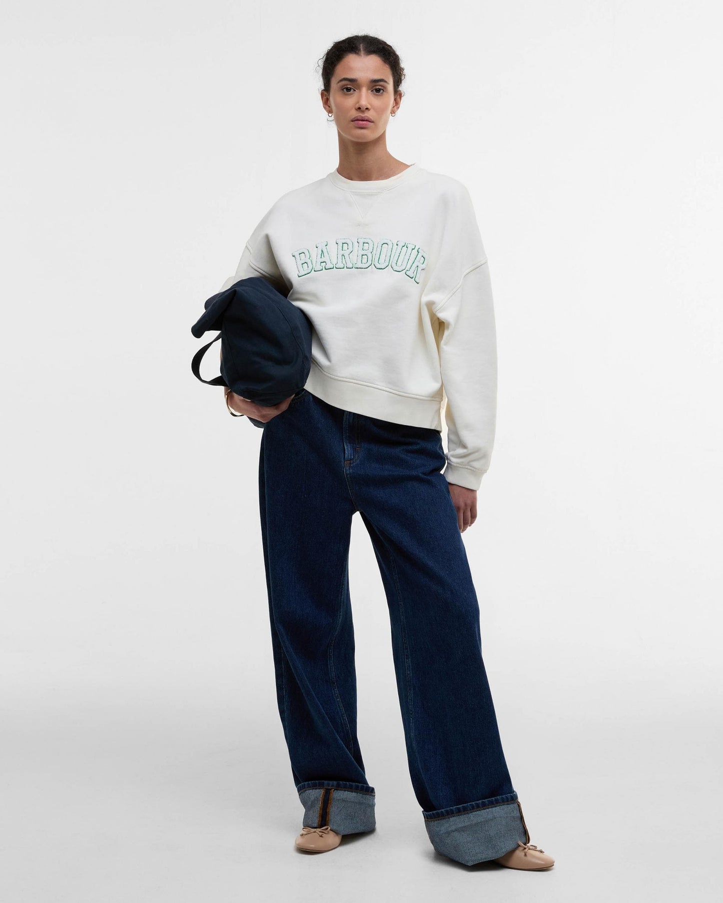 Barbour Silverdale Womens Crew Neck Sweatshirt - Neutral