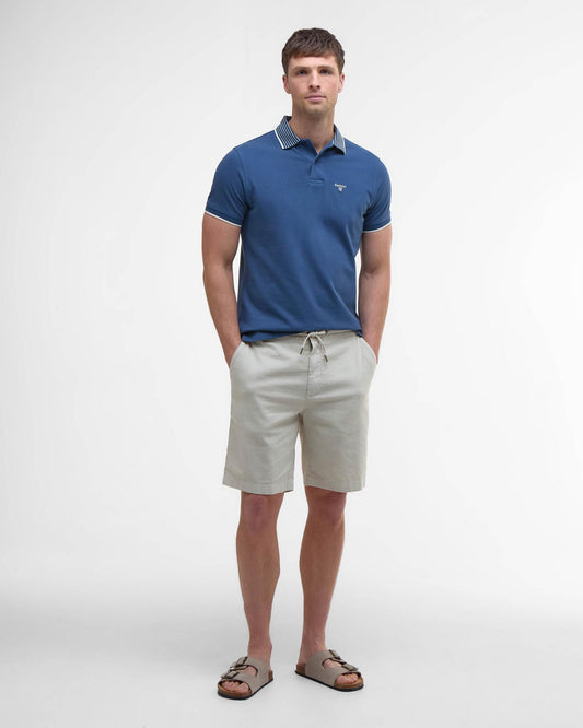 Barbour Denwick Mens Tailored Polo Shirt - Dark Denim