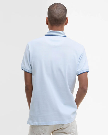 Barbour Denwick Mens Tailored Polo Shirt - Bleached Blue