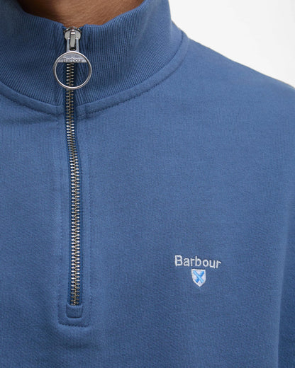 Barbour Rosford Mens Half Zip Sweatshirt - Dark Denim