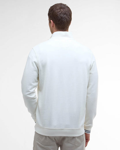 Barbour Rosford Mens Half Zip Sweatshirt - Whisper White