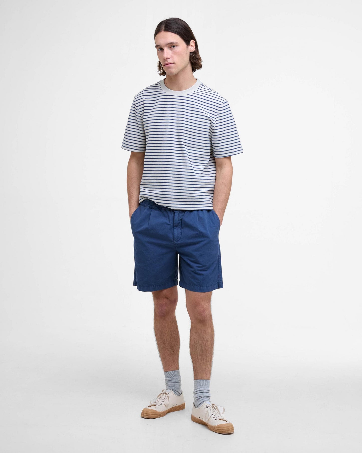 Barbour Frensham Mens Striped T-Shirt - Oatmeal