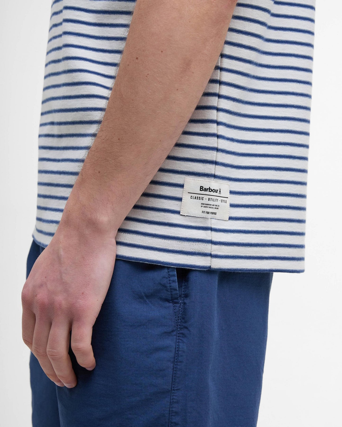 Barbour Frensham Mens Striped T-Shirt - Oatmeal