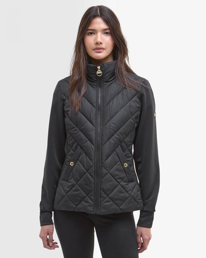 Barbour International Natalia Womens Quilted Hybrid Jacket - Black