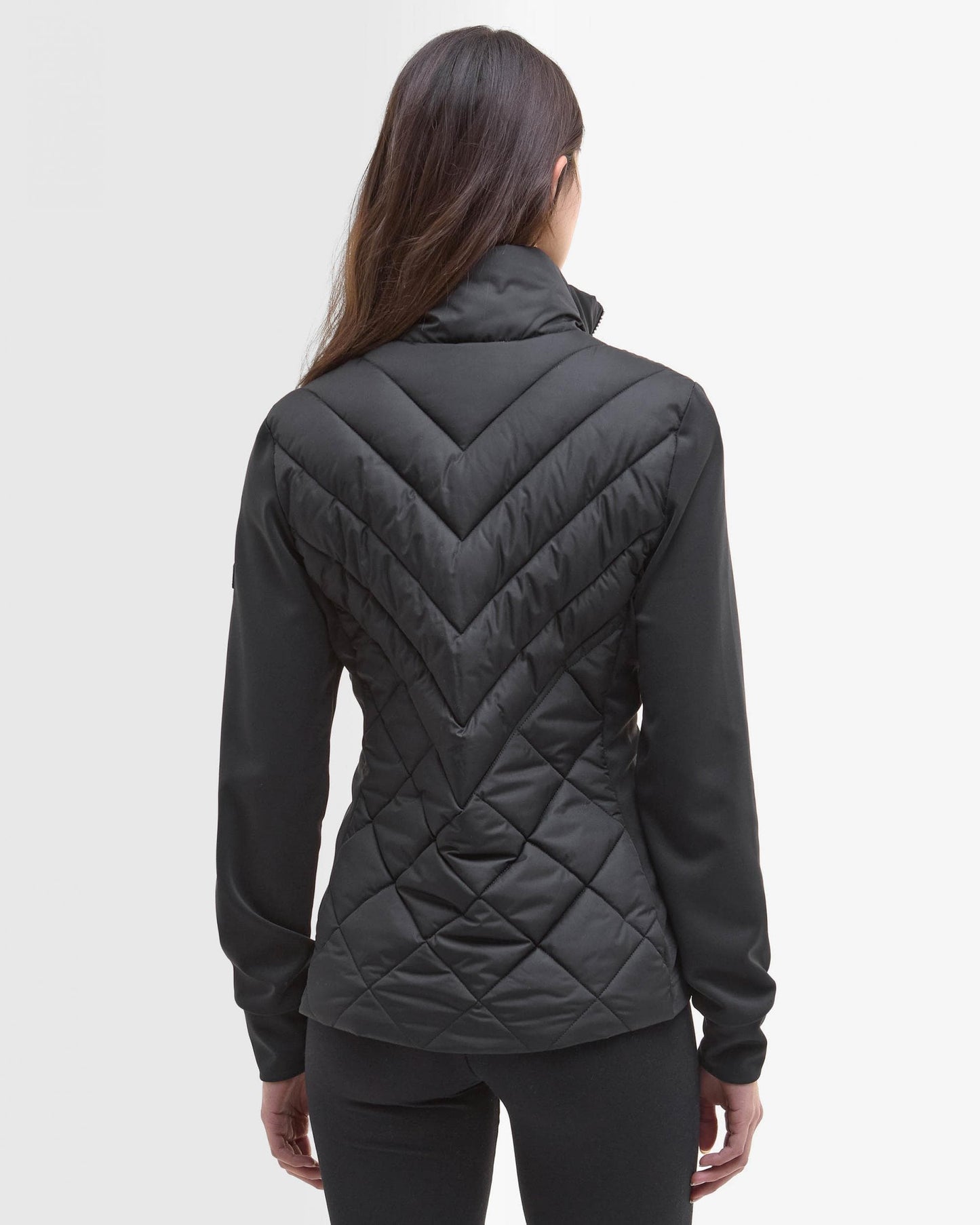 Barbour International Natalia Womens Quilted Hybrid Jacket - Black