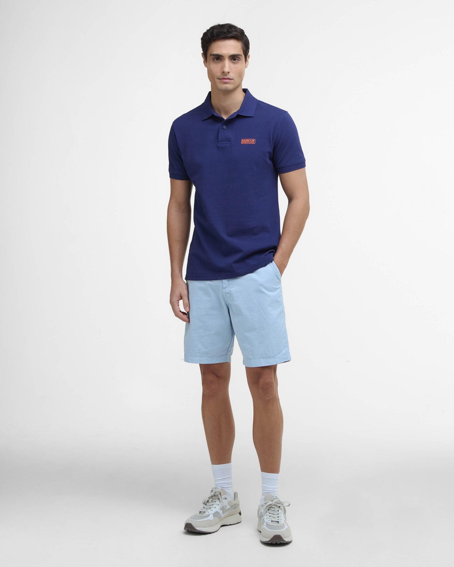Barbour International Essential Short Sleeve Mens Polo - Pigment Navy