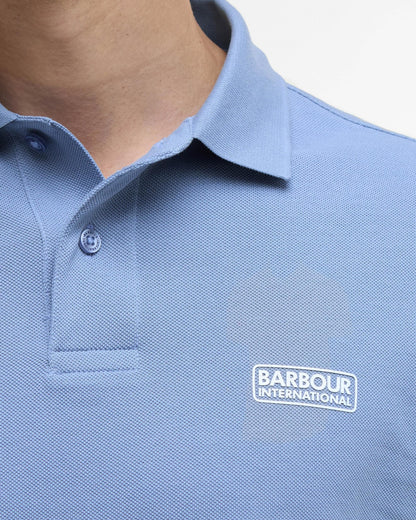 Barbour International Essential Short Sleeve Mens Polo - Manor Blue