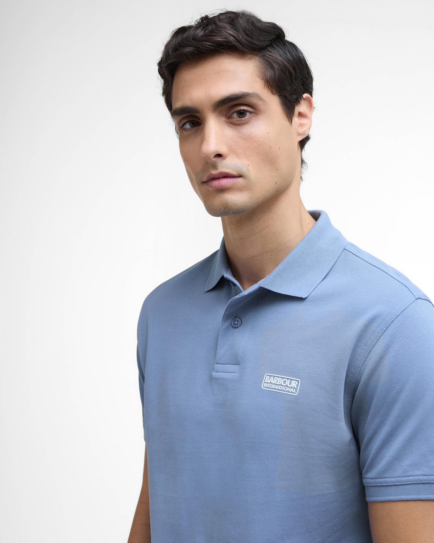 Barbour International Essential Short Sleeve Mens Polo - Manor Blue