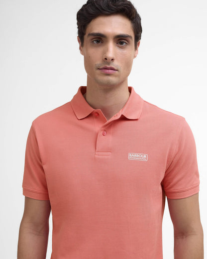 Barbour International Essential Short Sleeve Mens Polo - Coral