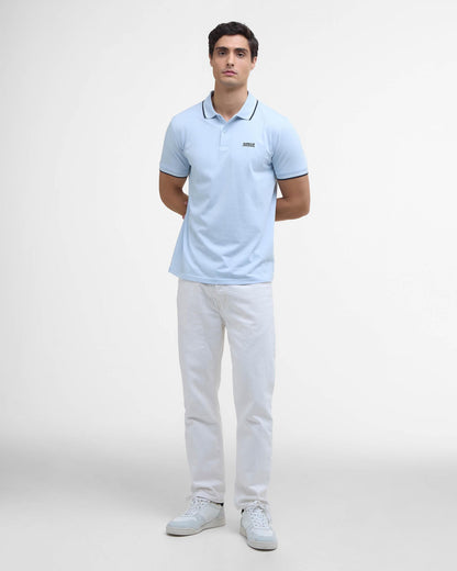 Barbour International Ethan Mens Tipped Polo Shirt - Heritage Blue