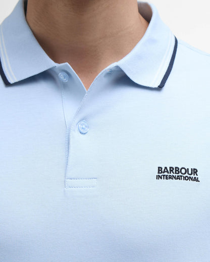 Barbour International Ethan Mens Tipped Polo Shirt - Heritage Blue