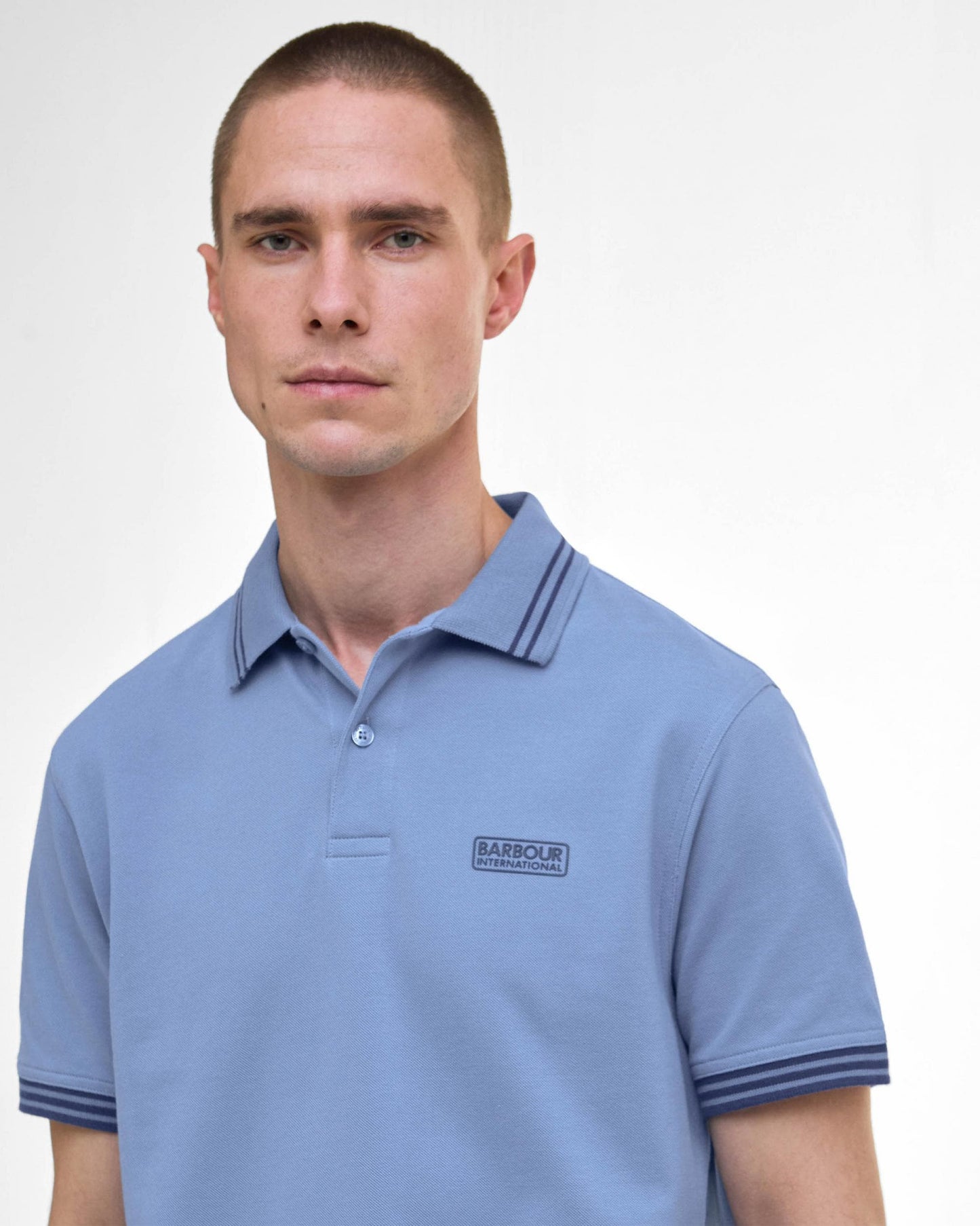 Barbour International Calibrated Mens Polo Shirt - Manor Blue
