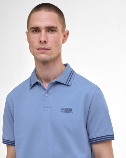 Barbour International Calibrated Mens Polo Shirt - Manor Blue