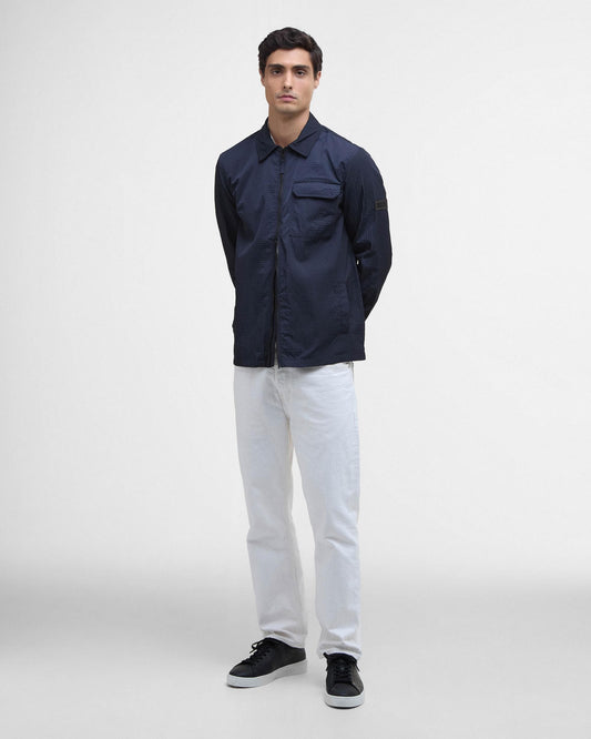 Barbour International Rosso Mens Ripstop Overshirt - Navy