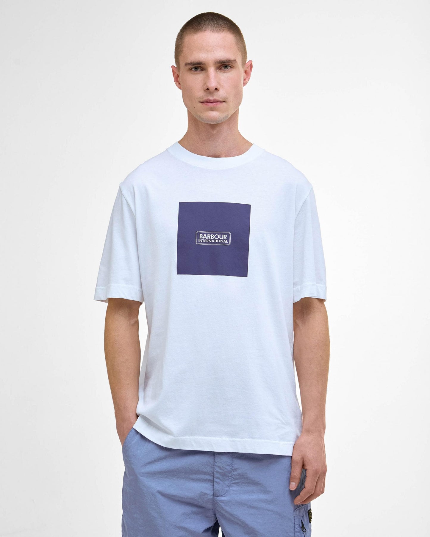 Barbour International Mass Mens Graphic T-Shirt - White