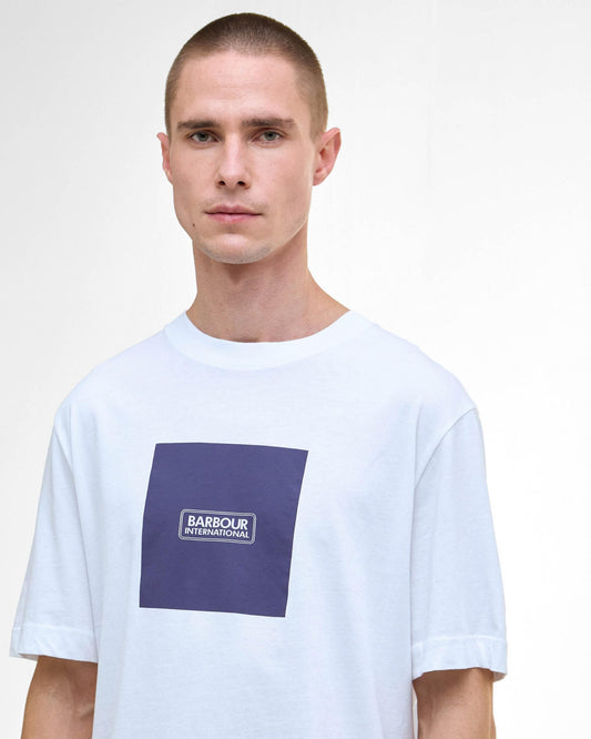 Barbour International Mass Mens Graphic T-Shirt - White