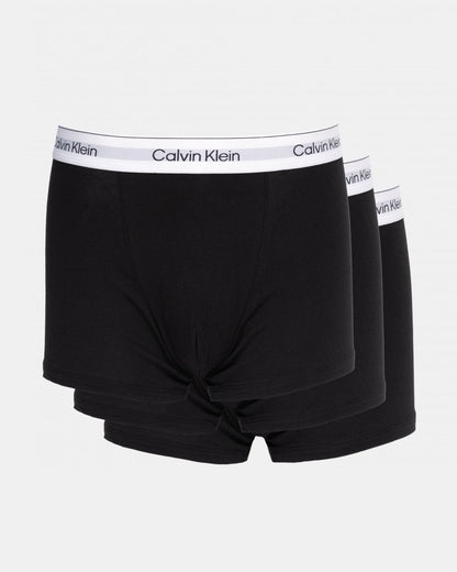 Calvin Klein 3 Pack Mens Relaxed Dart Trunk - Black/Black/Black