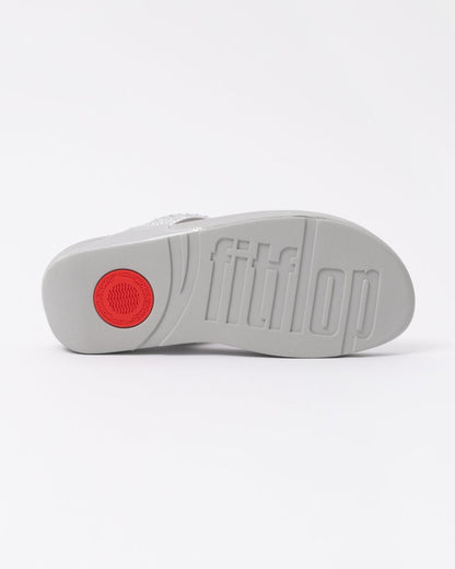 FitFlop Womens Lulu Crystal-Mix Toe-Post Sandals - Silver 011