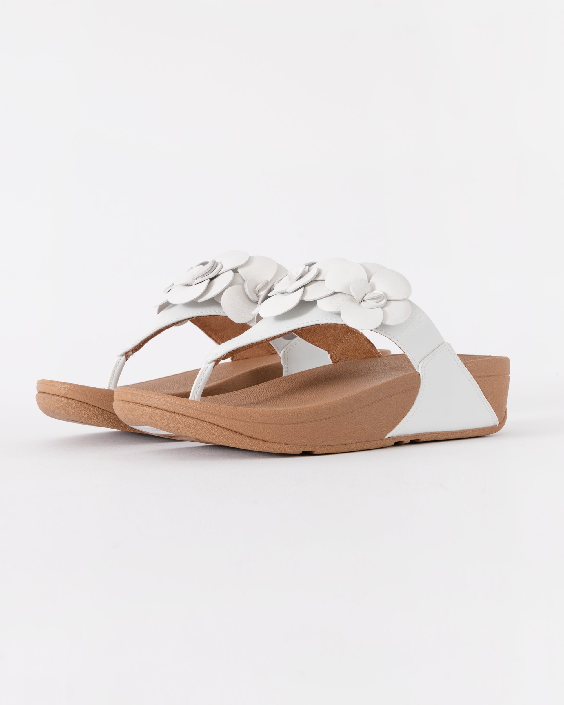 FitFlop Womens Lulu Flower Toe-Post Sandals - Urban White 194 | CHO | Designer Womens Sandals