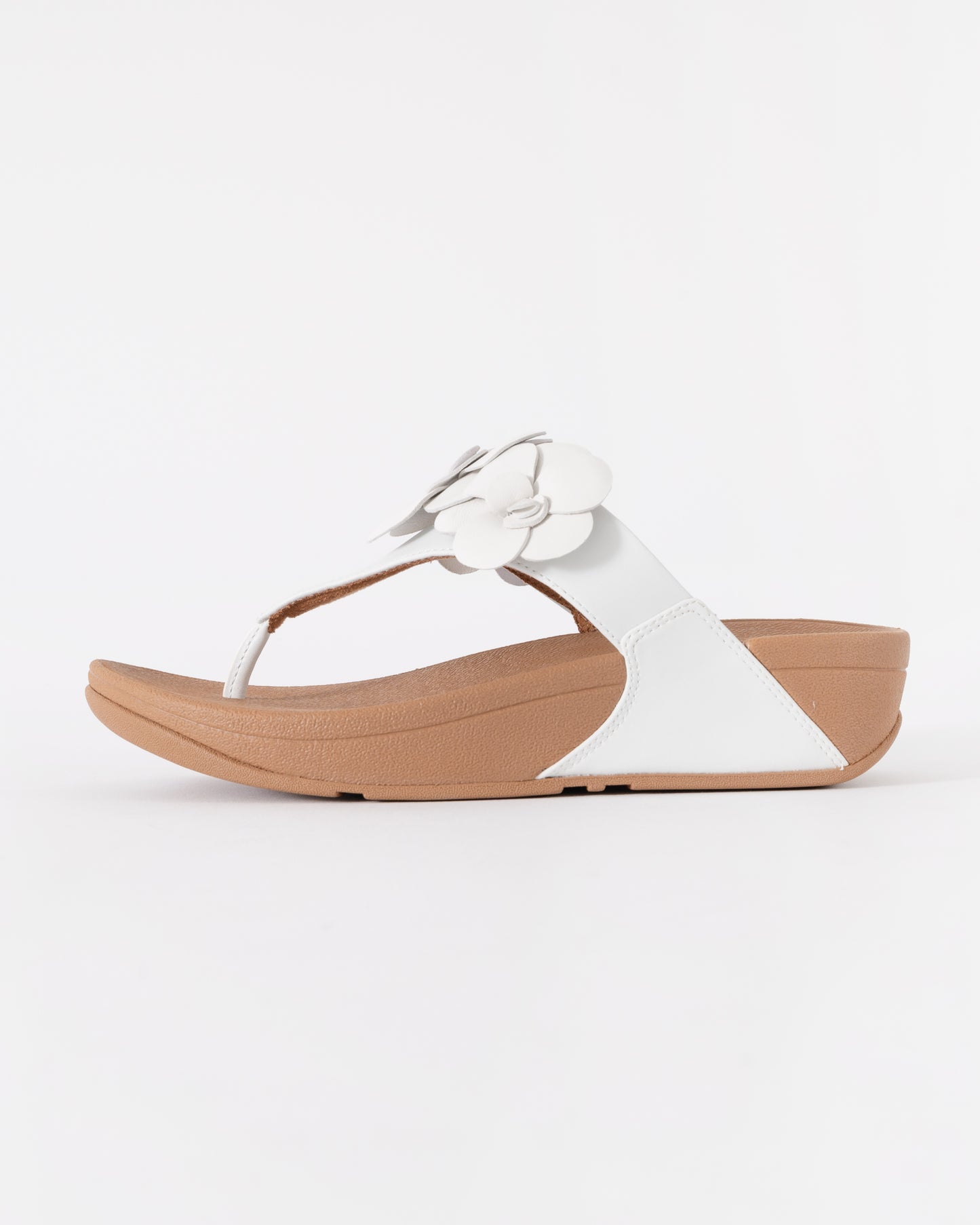 FitFlop Womens Lulu Flower Toe-Post Sandals - Urban White 194 | CHO | Designer Womens Sandals