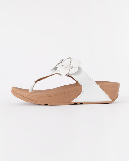 FitFlop Womens Lulu Flower Toe-Post Sandals - Urban White 194 | CHO | Designer Womens Sandals