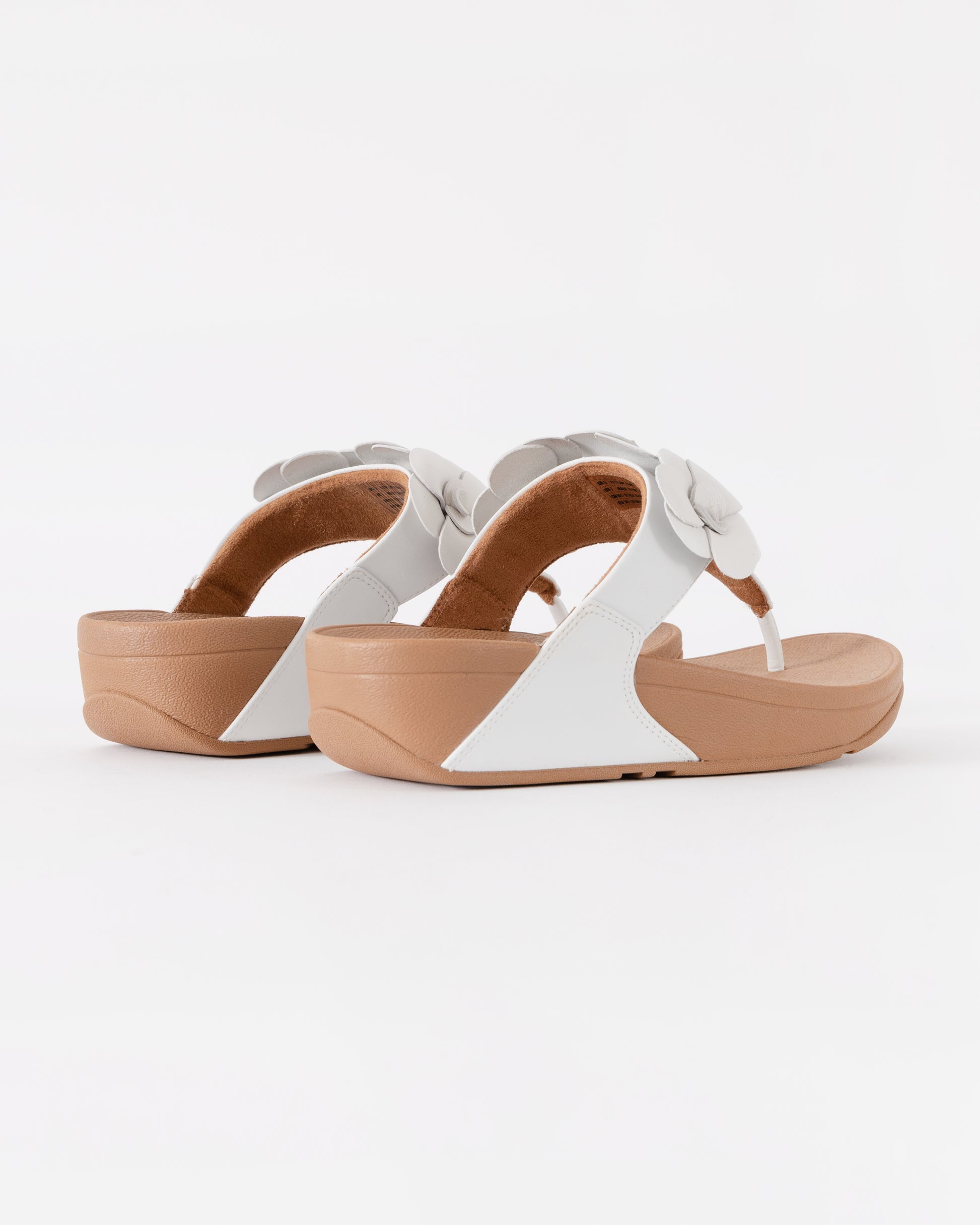FitFlop Womens Lulu Flower Toe-Post Sandals - Urban White 194 | CHO | Designer Womens Sandals