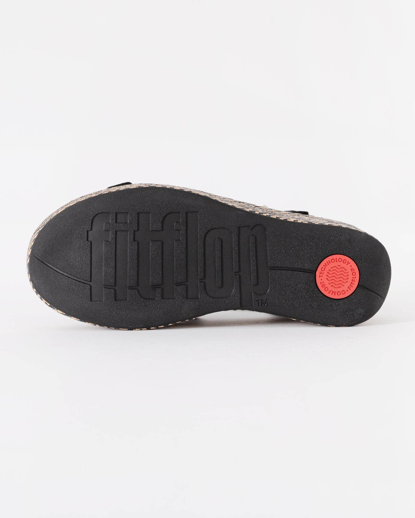 FitFlop Womens PLATFFORMS Graphic-Weave Suede Fisherman Sandals - Black 001 | CHO | Designer Womens Sandals