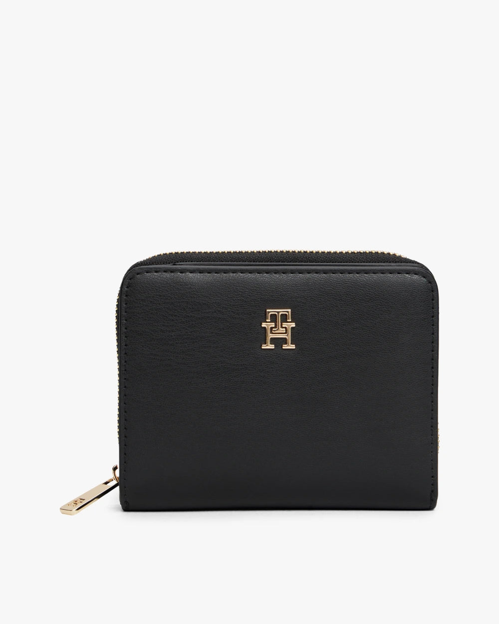 Tommy Hilfiger TH Icon Medium Womens Zip - Around Purse - Black | CHO | Designer Womens Purses