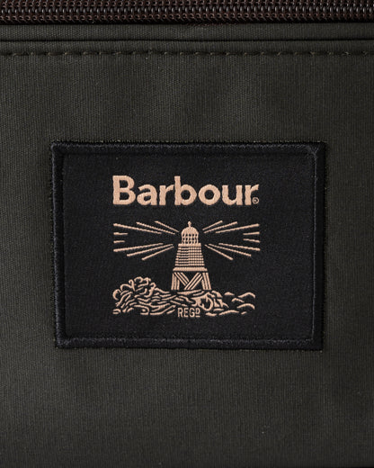 Barbour Wax Mens Washbag - Olive/Beacon