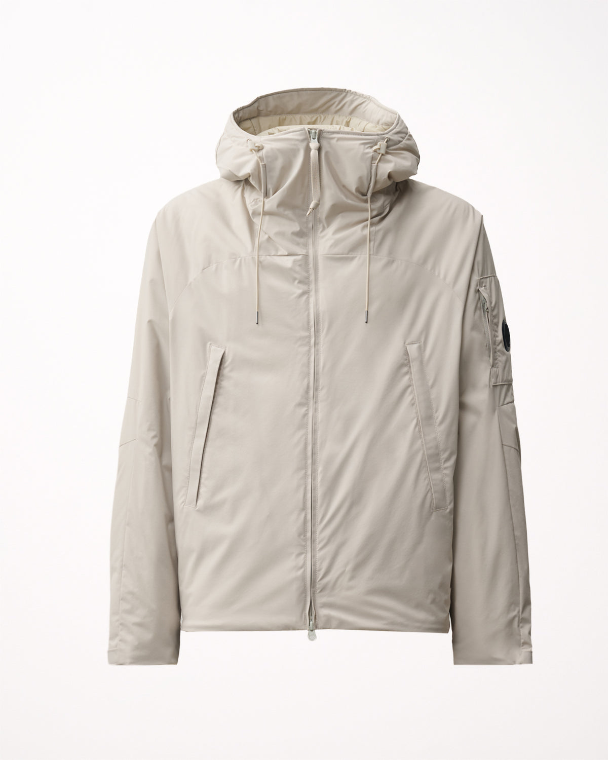 C.P. Company Pro-Tek Primaloft® Silver Hooded Mens Jacket - Silver Birch 120