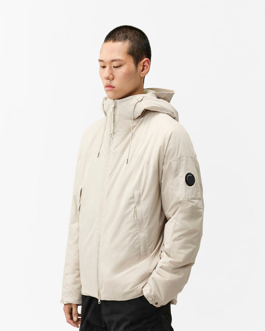 C.P. Company Pro-Tek Primaloft® Silver Hooded Mens Jacket - Silver Birch 120