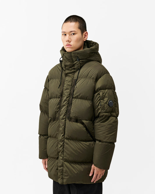 C.P. Company Nycra-R Lens Mens Long Jacket - Ivy Green 683
