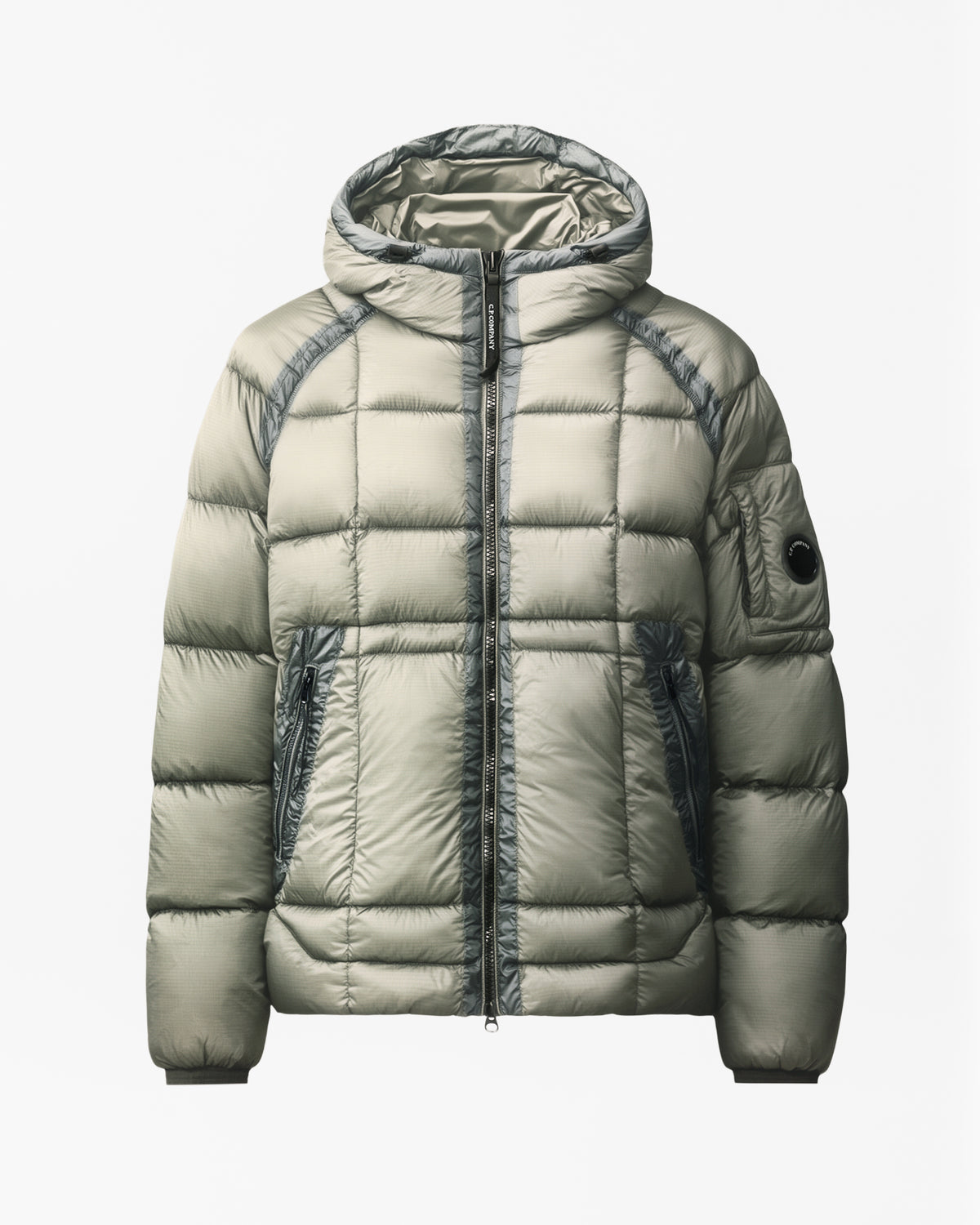 C.P. Company D.D.-Shell Mens Hooded Puffer Jacket - Flint Grey 936